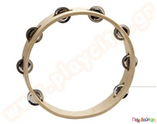 Ντέφι ξύλινο με 8 τζίλιες 25 εκ.  Ταμπουρίνα - Ντέφια - Πιατίνια