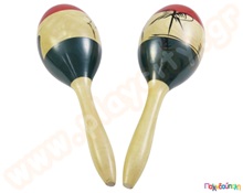 Μαράκες ξύλινες 26 εκ.  Μαράκες - Καστανιέτες