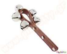 Κουδουνίστρα δέρμα με 5 κουδουνάκια  Κουδουνάκια - Κουδουνίστρες