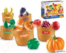 Εκπαιδευτικό παιχνίδι STEM Σετ πλαστικά φρούτα και καλάθια 30 τεμαχίων  Εκπαιδευτικά Παιχνίδια Ταξινόμησης