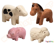 Ξύλινα ζωάκια της φάρμας  Ξύλινα Βρεφικά Παιχνίδια