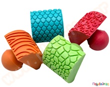 Σφραγίδες αποτύπωμα δέρμα ζωου για πηλό κα ζύμη σετ 4 τεμάχια  Στάμπες και Σφραγίδες Χειροτεχνίας