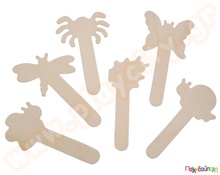 Ξύλινες φιγούρες εντόμων σετ 6 τεμάχια  Διάφορα Διακοσμητικά Υλικά