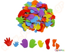 Αφρώδη σχήματα πόδια κ χέρια EVA 150 τεμάχια  Αφρώδη Διακοσμητικά Χειροτεχνίας