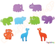 Αφρώδη σχήματα ζώα ζούγκλας EVA 50 τεμάχια  Αφρώδη Διακοσμητικά Χειροτεχνίας