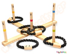 Ξύλινο παιχνίδι κρίκων - Ring Toss  Ομαδικά Παιχνίδια