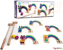 Ξύλινο Κροκέ Ουράνιο Τόξο - Crocket Rainbow  Ομαδικά Παιχνίδια