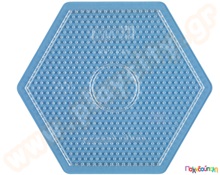 Κάδρο μεγάλο εξάγωνο διαφανές για χάντρες 5 mm HAMA  Πλαστικά Παιχνίδια Κατασκευών με Χάντρες Midi HAMA