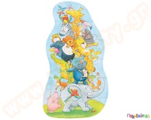 Ξύλινο παζλ "Πυραμίδα ζώων" 17 τμχ.  Ξύλινα Παιδικά Ενσφηνώματα