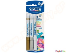 Μαρκαδόροι GIOTTO DECOR METAL 3 τμχ.  Μαρκαδόροι