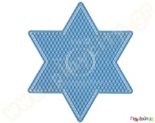 Κάδρο αστέρι μεγάλο διαφανές για χάντρες 5 χιλ.  Πλαστικά Παιχνίδια Κατασκευών με Χάντρες Midi HAMA