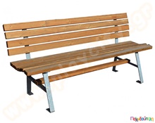 Παγκάκι με μεταλλικά πόδια 180 εκ.  Εξοπλισμός Πόλης - Παγκάκια - Κάδοι