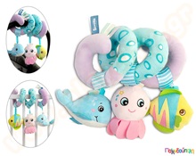 Λούτρινο σπιράλ δραστηριοτήτων κρεβατιού-καροτσιού θαλάσσια ζωάκια  Βρεφικά Παιχνίδια