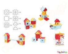 Αφρώδες παιχνίδι waffles 36 τμχ  Πλαστικά Παιχνίδια Κατασκευών με Τουβλάκια Μαλακά