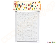 Σετ 2 κάδρα αριθμοί και γράμματα για χάντρες 5mm  Πλαστικά Παιχνίδια Κατασκευών με Χάντρες Midi HAMA