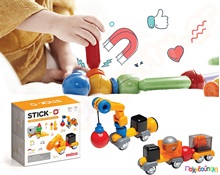Μαγνητικά τουβλάκια Stick-O Σετ Κατασκευαστικών Οχημάτων 26 τεμάχια (32 μοντέλα)  Μαγνητικά Παιχνίδια Κατασκευών