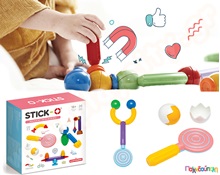 Βρεφικά μαγνητικά τουβλάκια Stick-O Σετ Μίμησης Ρόλων 26 τεμάχια (16 μοντέλα)  Μαγνητικά Παιχνίδια Κατασκευών