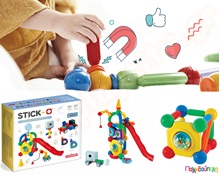 Μαγνητικά τουβλάκια Stick-O Σετ Δημιουργίας 60 τεμάχια  Μαγνητικά Παιχνίδια Κατασκευών
