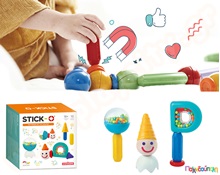 Βρεφικά μαγνητικά τουβλάκια με ήχο Stick-O 10 τεμάχια  Μαγνητικά Παιχνίδια Κατασκευών