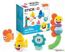 Βρεφικά μαγνητικά τουβλάκια Stick-O Οι φίλοι των Baby shark Σετ 30 τεμάχια  Μαγνητικά Παιχνίδια Κατασκευών
