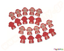 10 δακτυλόκουκλες μαϊμουδάκια αρίθμησης  Μαθηματικά - Αρίθμηση