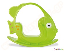 Πλαστική Τραμπάλα Κουνιστό Ψαράκι Πράσινο  Παιδικές Τραμπάλες