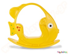 Πλαστική Τραμπάλα Κουνιστό Ψαράκι Κίτρινο  Παιδικές Τραμπάλες