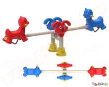 Χαρούμενη τραμπάλα με ζωάκια  Επαγγελματικές Κούνιες - Αμμοδόχοι