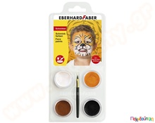 Χρώματα προσώπου με πινέλο Tiger 4 χρώματα  Χρώματα Προσώπου