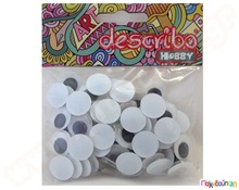 Μάτια 15 mm 80 τεμάχια  Διακοσμητικά Ματάκια Χειροτεχνίας