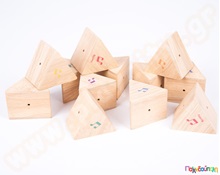 Ξύλινες πυραμίδες με ήχους Σετ 12 τεμάχια  Εξοπλισμός Εργοθεραπείας - Φυσιοθεραπείας