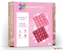 Μαγνητικά τουβλάκια κατασκευών Connetix Βάσεις Παστέλ Ροζ Σετ 2 τεμάχια  Μαγνητικά Παιχνίδια Κατασκευών