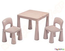 Σετ κλασσικό παιδικό πλαστικό τραπέζι με 2 καρέκλες Παλ Ροζ  Σετ Παιδικά Τραπεζάκια - Καρεκλάκια
