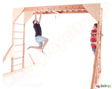 Ξύλινος αναρριχητής και οριζόντια κλιμακα εσωτερικού χώρου  Υλικά Εξοπλισμού Ασφαλείας