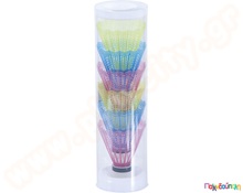 Μπαλάκια badminton πολύχρωμα 6 τμχ.  Μπασκέτες - Εστίες - Τραπέζια Πινγκ Πονγκ