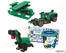 Κατασκευαστικό Σετ Δεινόσαυροι Clics (κουβάς με 140 τεμάχια)  Πλαστικά Παιχνίδια Κατασκευών Clics - Flexy