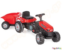 Τρακτέρ με καρότσα κόκκινο  Πλαστικά Παιδικά Αυτοκίνητα