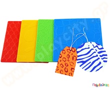 Πλάκες με αποτύπωμα δέρματος ζώων διπλής όψης Σετ 4 τεμάχια  Στάμπες και Σφραγίδες Χειροτεχνίας