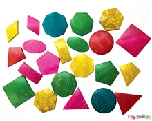 Γεωμετρικά σχέδια από ξύλο καρύδας Σετ 22 τεμάχια  Διάφορα Διακοσμητικά Υλικά