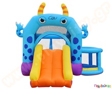 Φουσκωτό Παιχνίδι Οικιακής Χρήσης Τερατάκι με Τσουλήθρα και Τραμπολίνο  Φουσκωτά Οικιακής Χρήσης