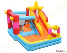 Φουσκωτό Παιχνίδι Οικιακής Χρήσης Κάστρο Αστέρι με Τσουλήθρα και Τραμπολίνο  Φουσκωτά Οικιακής Χρήσης