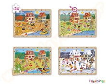 Σετ 4 παζλ παρατηρητικότητας οι 4 εποχές  Πλαστικά Εκπαιδευτικά Παζλς