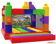 Φουσκωτό Παιχνίδι Τουβλάκια (με 1 blower)  Φουσκωτά Τραμπολίνο