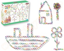 Αλυσίδες μεγάλες σε κουτί 448 τεμαχίων  Πλαστικά Παιχνίδια Κατασκευών με Αλυσίδες - Καρούλια - Κορδόνια - Κουμπιά