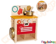 Ξύλινη Κουζίνα Εξοπλισμένη Plan Toys  Παιδικές Κουζίνες - Ψυγεία - Πλυντήρια
