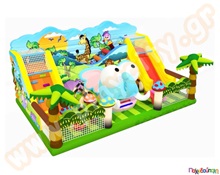 Φουσκωτό Παιχνίδι Μαδαγασκάρη (με 3 blowers)  Φουσκωτά Πάρκα