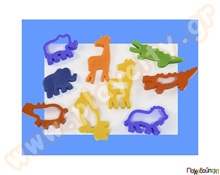 Φόρμες γλυπτικής ζώα ζούγκλας 6 τεμάχια  Εργαλεία Πλαστελίνης και Πηλού