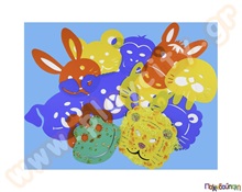 Στένσιλ γιγάντια μασκών 10 τεμάχια  Στένσιλ