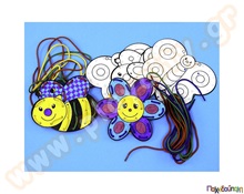 Ζωγράφισε και διακόσμησε κάρτες με κορδόνια 6 τεμάχια  Κατασκευές Χειροτεχνίας