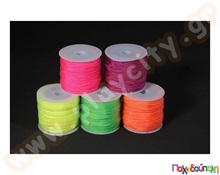 Κορδόνια 5 χρώματα ΝΕΟΝ 1,7 mm x 18 m  Διακοσμητικά Κορδόνια - Λάστιχα